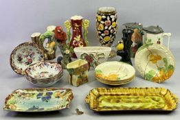 MIXED TABLEWARE & ORNAMENTS - six Crown Ducal Florentine desert bowls, 17cms diameter, six Ridgeways