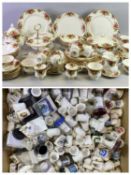 ROYAL ALBERT OLD COUNTRY ROSES DINNER & TEA SERVICE - 6 place setting including teapot, circular