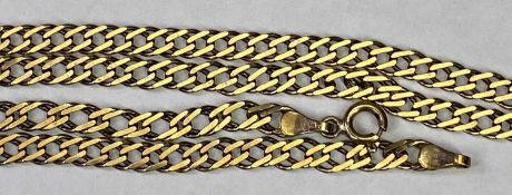 CONTINENTAL 9CT GOLD FILED CURB DOUBLE LINK NECKLACE - stamped '9KT' along with '375' import duty