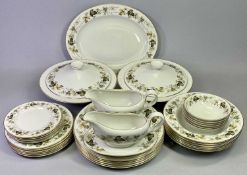 ROYAL DOULTON LARCHMONT PATTERN DINNER SERVICE - 6 place settings including two circular lidded