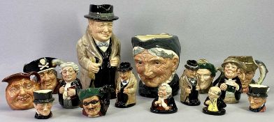 ROYAL DOULTON TOBY & CHARACTER JUGS - 15 various including Winston Churchill, Granny D5521 and The