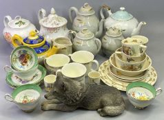 PARAGON FLORAL CABINET CUPS & SAUCERS, A SET OF FOUR , three piece Japanese eggshell tea service,