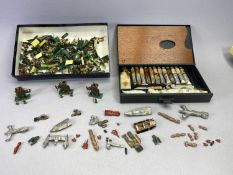 PAINTED METAL MINIATURE FIGURES - a collection of Persians and Egyptians, approx 3cms H each,