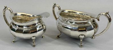 SHEFFIELD SILVER SUGAR BASIN & MILK JUG - 1924, Maker Cooper Brothers & Sons Ltd, both items with