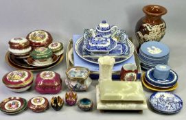 MIXED CHINA - to include Limoges miniature ornaments, Wedgwood Jasperware commemorative pin trays,
