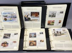 STAMPS - 'The History of World War 2', six folders containing first day covers, stamps and coins and