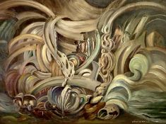 HENDRICK LEK 1903 - 1985 oil on canvas, titled verso 'After the Deluge', signed lower right, 50 x