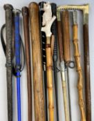 ANTLER HANDLED PLAITED LEATHER RIDING CROP, 55cms, other riding crops, bamboo swagger stick with