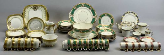 A MEITO CHINA TEA SERVICE - heavily gilded decoration, 20 pieces, Paragon part coffee service with