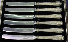 CASED SILVER & EPNS CUTLERY and a pair of cased silver salts to include a near complete sugar