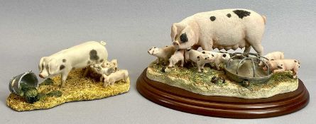 BORDER FINE ARTS FIGURES (2) - 'Free Lunch' (spotted), JH79B, 8.5cms H and 'Never Satisfied,