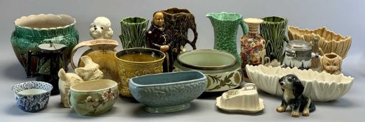 SYLVAC MID-CENTURY VASES & PLANTERS, various, a pair of swan vases, 20cms H, a rabbit vase, 24cms H,