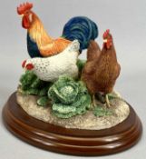 BORDER FINE ARTS FIGURE - 'Lunch at the Savoy', B0441, on wooden stand, 13cms H, boxed