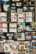 ROYAL MAIL FIRST DAY COVERS (3 ALBUMS), 1970s onwards, an album of vintage and later postcards and