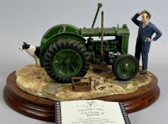 BORDER FINE ARTS FIGURE - 'Won't Start', B0299, on wooden stand, signed Ayres, 16cms H, with