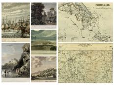 WILLIAM DANIELL coloured engraving - view of Ben-More from near Ulva House, 22.5 x 30cms, four other