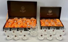 WEBB CONTINENTAL LEAD CRYSTAL HANDCUT GLASSWARE - 6 x Oxford Hock glasses, 6 x Oxford tumblers, 6