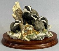 BORDER FINE ARTS SOCIETY FIGURE - 'Evening Shadows', S007, on wooden stand, 16cms H, boxed