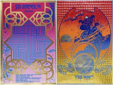 REPRODUCTION 1967 BLACK-LIGHT PSYCHEDELIC POSTERS FOR THE WHO AND FIFTH DIMENSION CLUB, The Who