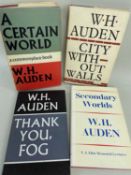 AUDEN (W. H.) 1st edition volumes, Faber & Faber, comprising 'Thank You, Fog', 1974; 'Secondary