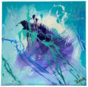 ‡ ANTONIO RUSSO (Italian Contemporary, b. 1965) acrylic on canvas - abstract, entitled verso '