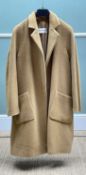 DESIGNER CLOTHING: a Louis Feraud camel wool winter coat with belt (UK12) Provenance: The estate