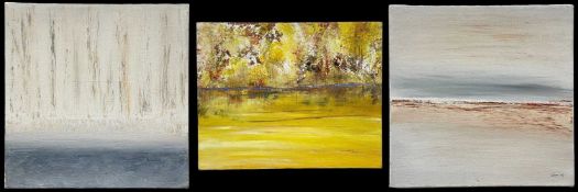 COLLECTION OF THREE CONTEMPORARY OILS ON CANVAS (BELIEVED LOCAL ARTISTS) abstract, one signed '