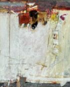 ‡ TOM McKENDRICK (Scottish, born 1948) abstract collage - entitled verso 'Spirit Dock', signed and