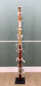 HENRY GAMBIKA NUPURRA, ochre, wood, feathers and string - ceremonial Morning Star Pole, 188cm h,