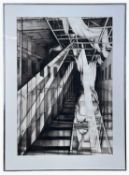 ‡ DEANNA PETHERBRIDGE CBE (b.1939) ink and wash - Palladian Temple, from Indian Series 1986,