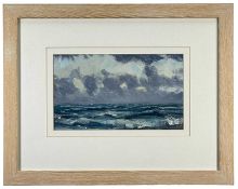 ‡ ROBERT JONES (Cornish, b. 1943) oil on card - entitled verso 'Gwithian late afternoon', signed