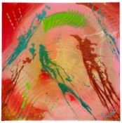 ‡ ANTONIO RUSSO (Italian Contemporary, b. 1965) acrylic on canvas with perspex overlay - abstract,