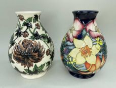 TWO WILLIAM MOORCROFT OVOID TUBELINE DECORATED VASES, to include The Connoisseur Collections June