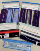 ASSORTED SILVER AND/OR BEAD BRACELETS, silver, all boxed (13)