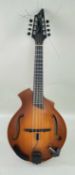 BREEDLOVE ACOUSTIC MANDOLIN, with 'S' shaped sound holes, pickup attached at the base of mandolin,