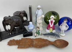 PARCEL OF MISCELLANEOUS ITEMS, including Royal Worcester figure 'Mary Mary', Royal Copenhagen figure