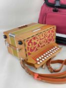 CASTNAGARI RECANATI MELODEON or DIATONIC ACCORDION, comes in soft case. Comments: instrument seems