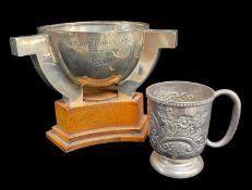 GEORGE VI SILVER ART DECO STYLE RACING TROPHY TYG, Charles Boyton, inscribed 'Morris Raleigh 1933,