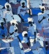 WALTER WHALL BATTISS (South African, 1906-1982) oil on board - ‘African Women’, 30 x 28cms