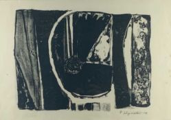 ‡ ISLWYN WATKINS (1938-2018) limited edition (7/8) monoprinted lithograph - abstract, signed and