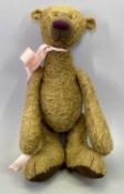 ZWERGNASE TEDDY BEAR 'EDMUND' - limited edition (10/50), with felt pads, purple nose and mouth,