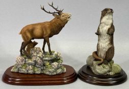 BORDER FINE ARTS FIGURE by David Walton, 151 'Red Stag', stamped with signature, BFA Scotland