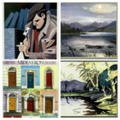 ISOBEL BOND limited edition hand finished print (8/100) - sunset over Snowdon, signed, dated '98 and