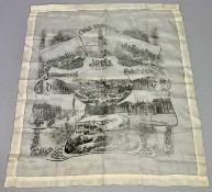 IRISH INTERNATIONAL EXHIBITION DUBLIN 1907 SILK SCARF - 49 x 45cms approx