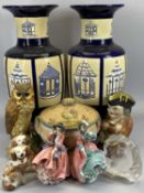 BRAANAM 'GAZEBO' VASES, A PAIR of baluster form with flared necks, impressed marks, 52cms H, two