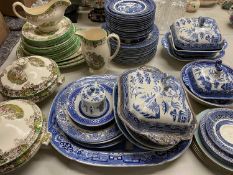 COPELAND SPODE 'SPODE'S BYRON' PATTERN TABLEWARE - a service with two circular lidded tureens, three