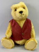STEIFF 'WINNIE THE POOH' - limited edition (2614/3500), wearing maroon waistcoat, 51cms tall, with