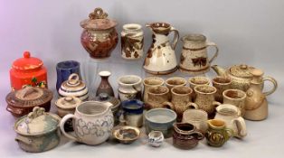 STUDIO POTTERY - approx 30 pieces, a mixed selection including mugs, jugs, vases, lidded pots, ETC