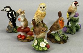 BORDER FINE ARTS SMALL ANIMAL FIGURES (6) - B1293 Garden Duty, B1626 We Timorous, B1450 Woody, B1033
