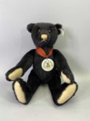 STEIFF CLUB TEDDY BEAR 1912 - black, limited edition from (5720) with growler, 35cms tall, boxed